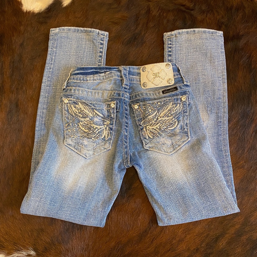 MISS ME Juniors Signature Straight Jeans